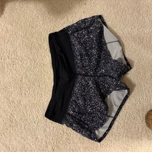 lululemon athletica Black and Gray Athletic Shorts